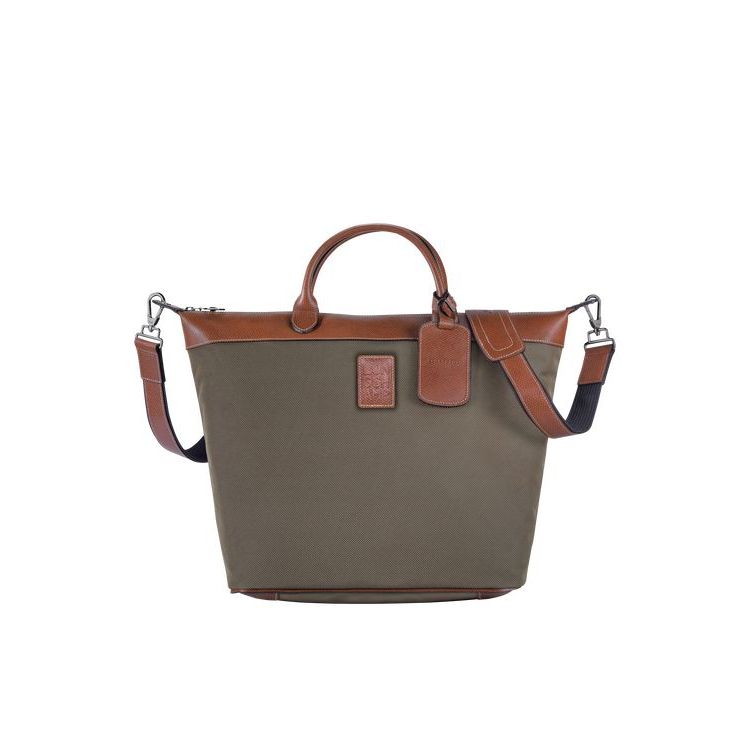 Sacs De Voyage Longchamp Tela Marron | 65823-DLWA