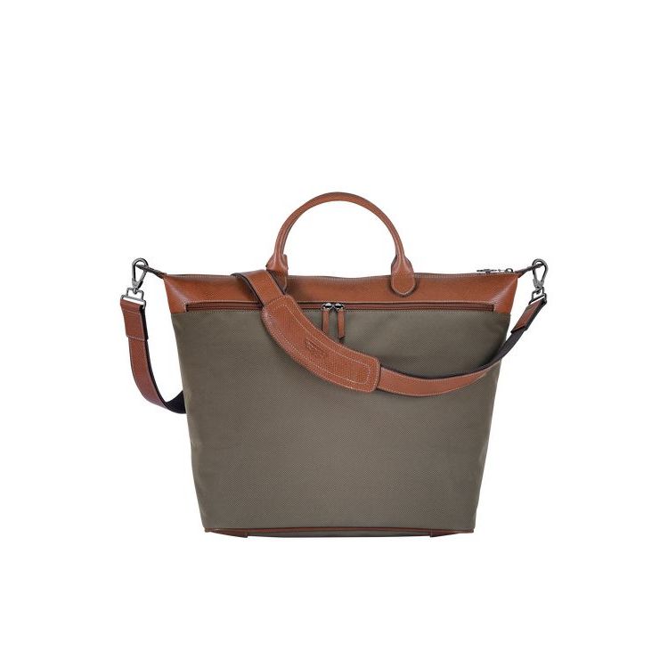 Sacs De Voyage Longchamp Tela Marron | 72049-ERKP