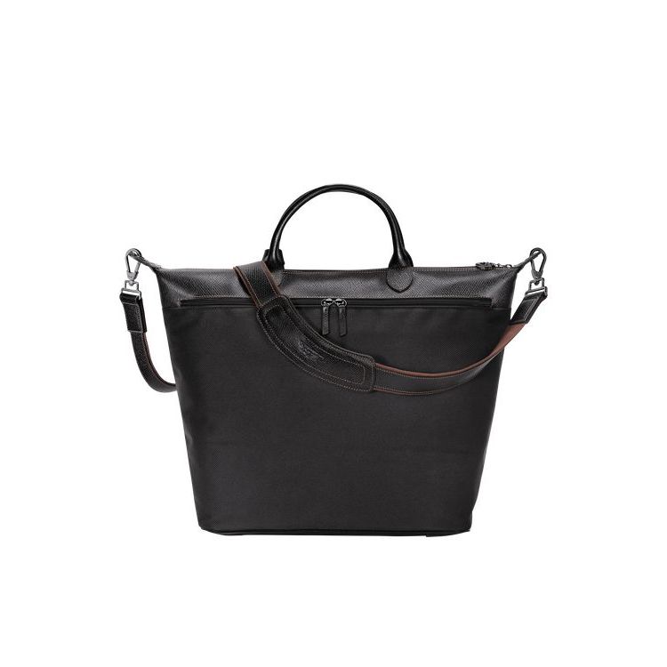 Sacs De Voyage Longchamp Tela Noir | 56207-UWMK