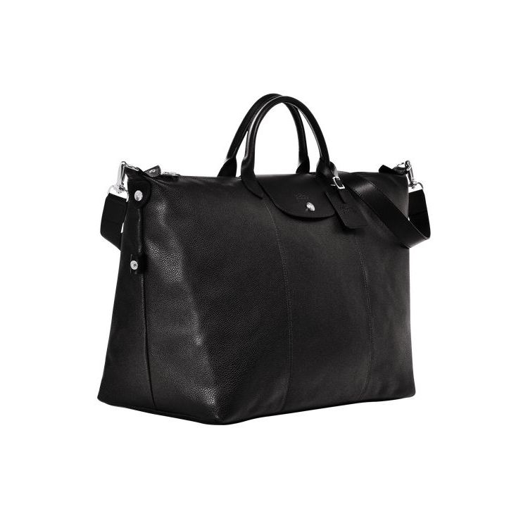 Sacs De Voyage Longchamp Xl Cuir Noir | 49627-BOJM