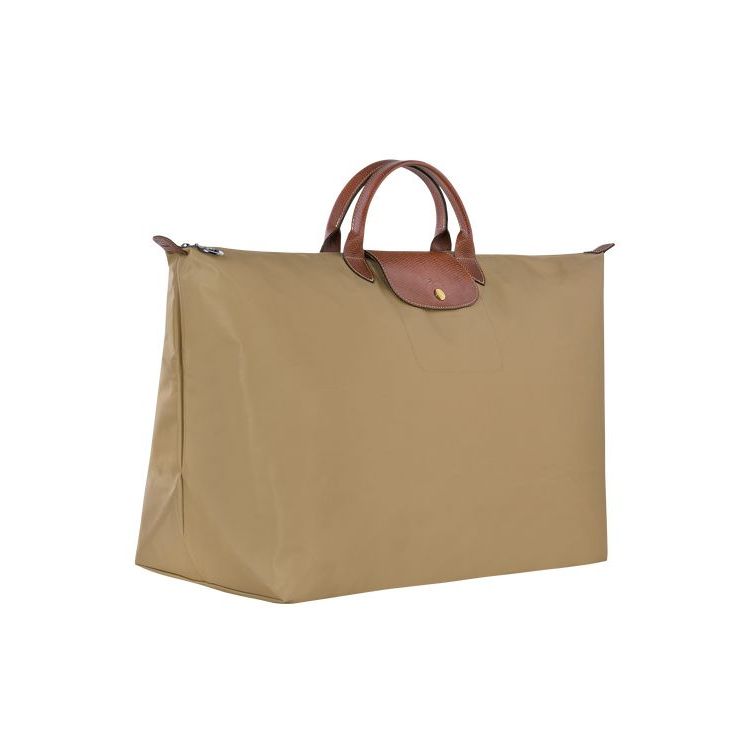 Sacs De Voyage Longchamp Xl Desert Recycled canvas Kaki | 30159-PNCQ