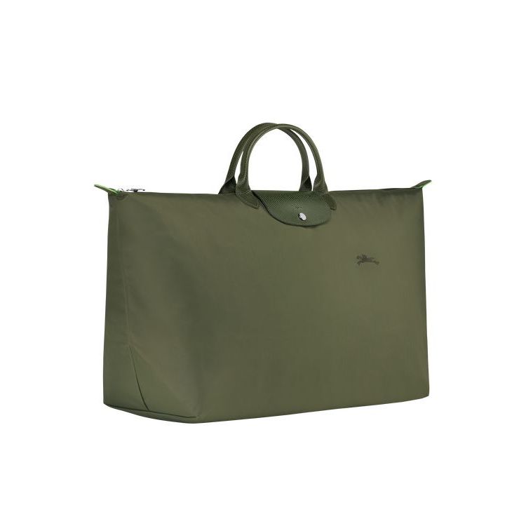 Sacs De Voyage Longchamp Xl Forest Recycled canvas Vert | 57861-ANPF