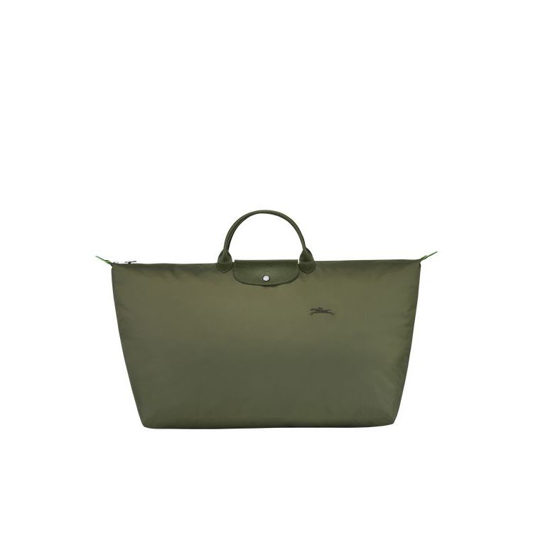 Sacs De Voyage Longchamp Xl Forest Recycled canvas Vert | 57861-ANPF