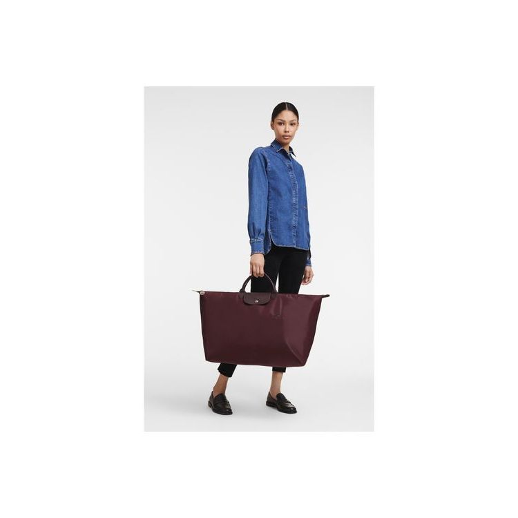 Sacs De Voyage Longchamp Xl Recycled canvas Bleu Marine | 15786-GDKW