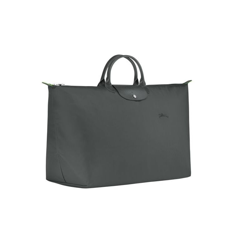 Sacs De Voyage Longchamp Xl Recycled canvas Grise Foncé | 25409-PUZJ