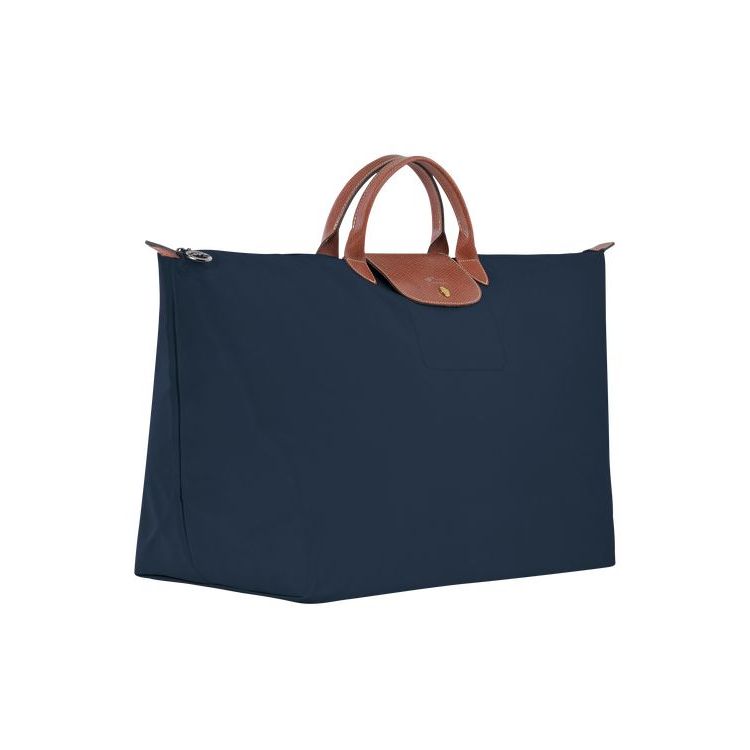 Sacs De Voyage Longchamp Xl Recycled canvas Bleu Marine | 31624-ZXJA