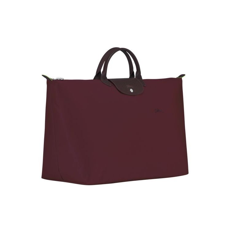 Sacs De Voyage Longchamp Xl Recycled canvas Bordeaux | 35264-JEKT