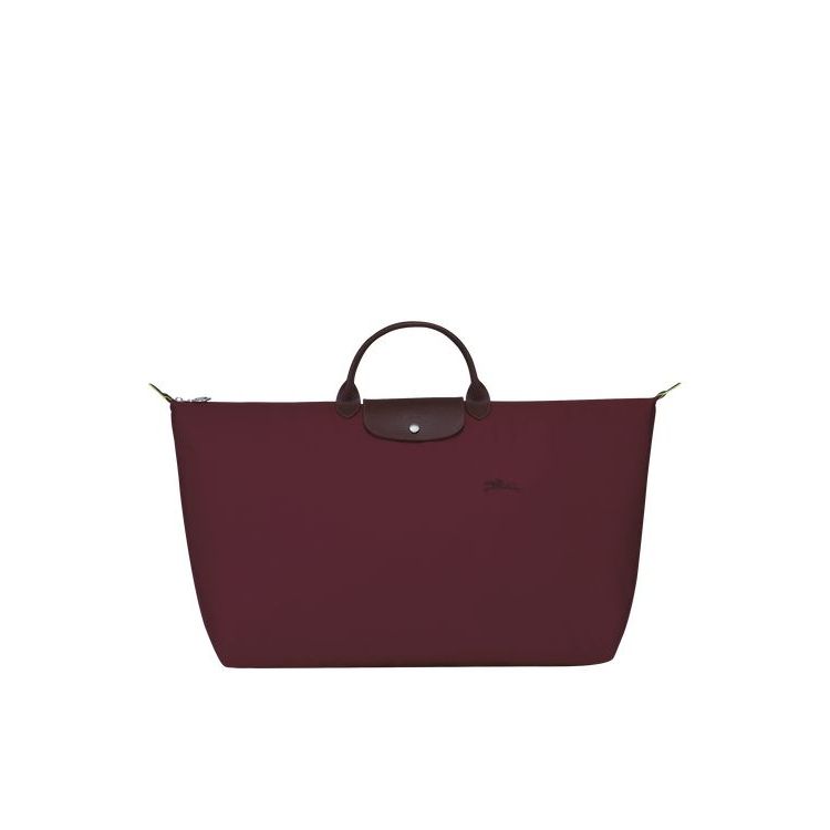 Sacs De Voyage Longchamp Xl Recycled canvas Bordeaux | 35264-JEKT