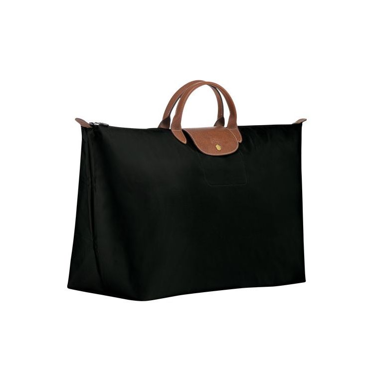 Sacs De Voyage Longchamp Xl Recycled canvas Noir | 78209-LPZW