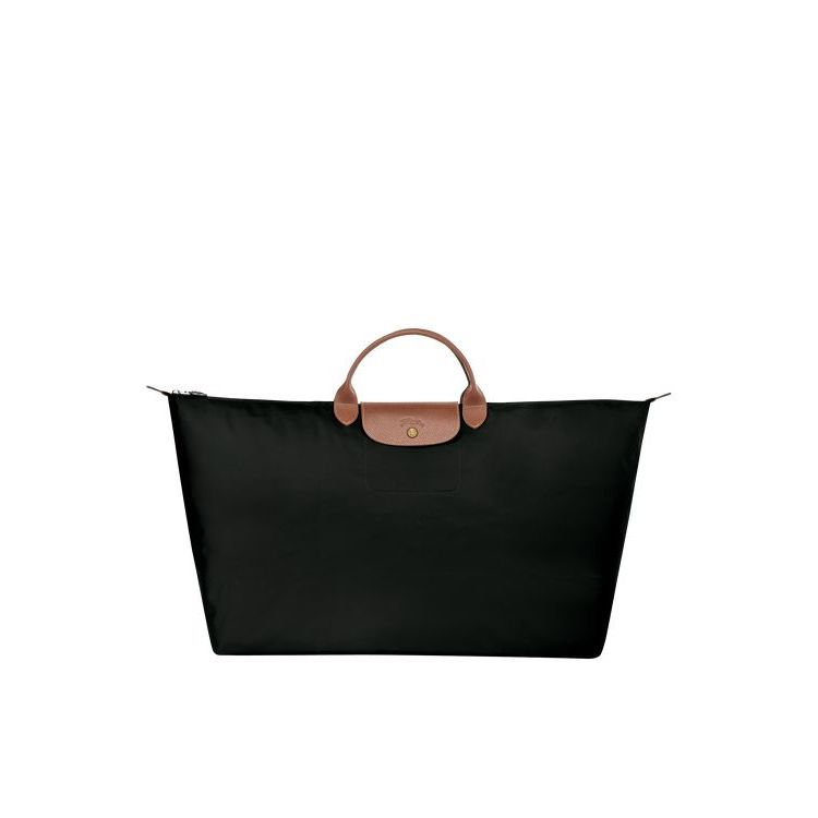 Sacs De Voyage Longchamp Xl Recycled canvas Noir | 82749-QTLO