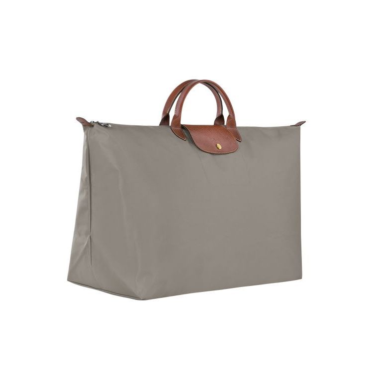 Sacs De Voyage Longchamp Xl Turtledove Recycled canvas Grise | 76504-ODPB