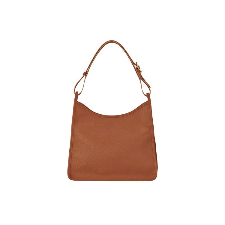 Sacs À Bandoulière Longchamp Caramel Cuir Marron | 15048-VJOR