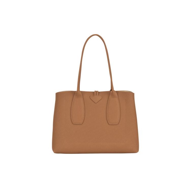 Sacs À Bandoulière Longchamp Cuir Beige | 08563-EBCJ