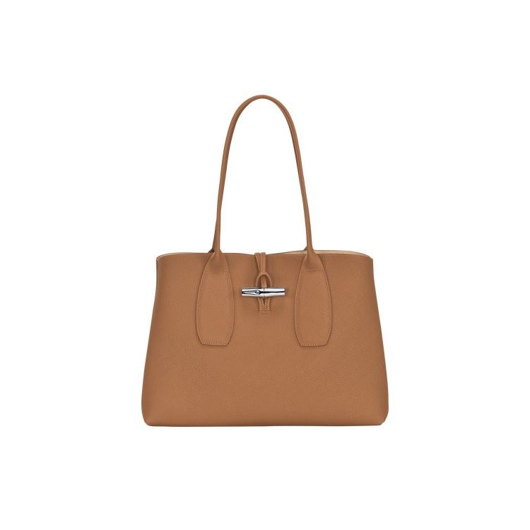 Sacs À Bandoulière Longchamp Cuir Beige | 08563-EBCJ