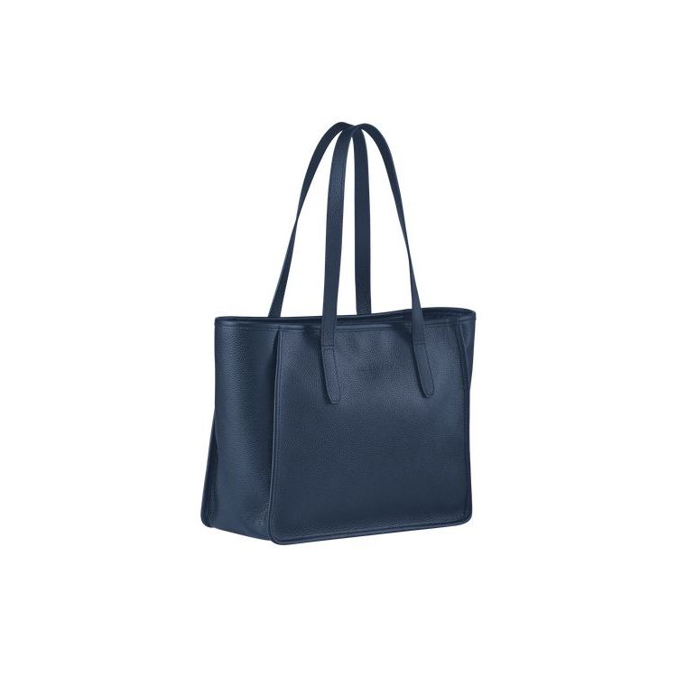 Sacs À Bandoulière Longchamp Cuir Bleu Marine | 12940-FATE