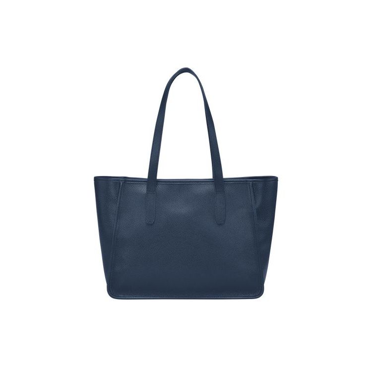 Sacs À Bandoulière Longchamp Cuir Bleu Marine | 12940-FATE