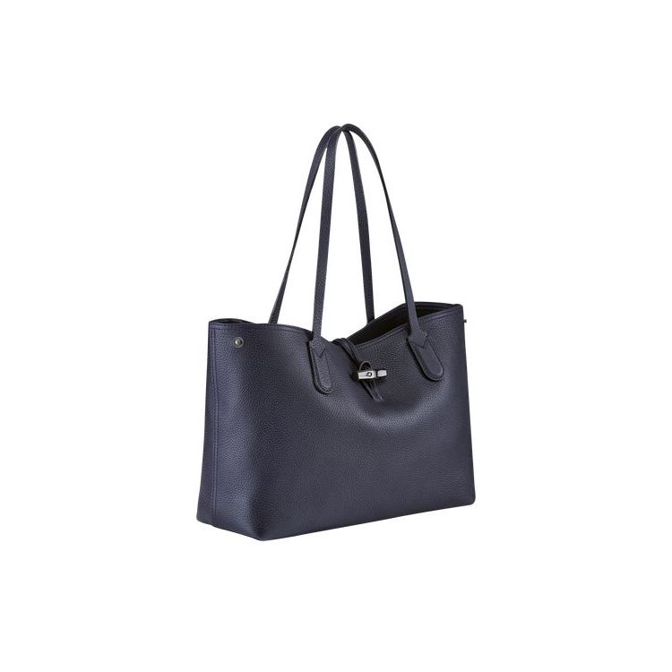 Sacs À Bandoulière Longchamp Cuir Bleu Marine | 67034-UWLH