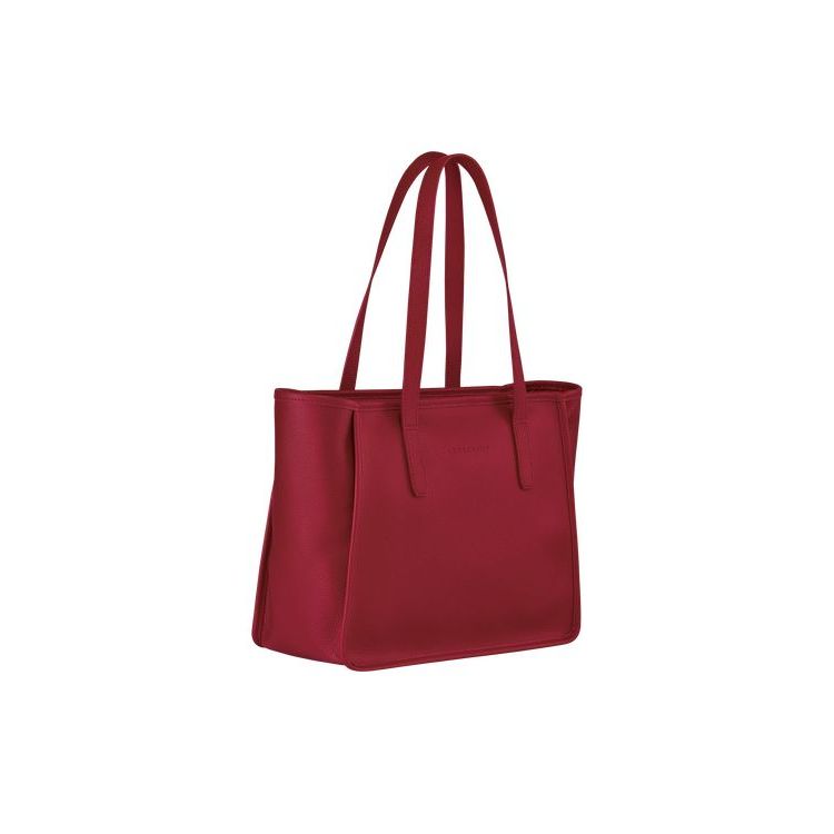 Sacs À Bandoulière Longchamp Cuir Rouge | 37820-MJXV