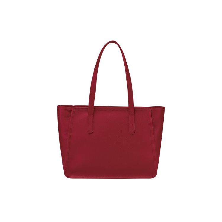 Sacs À Bandoulière Longchamp Cuir Rouge | 37820-MJXV