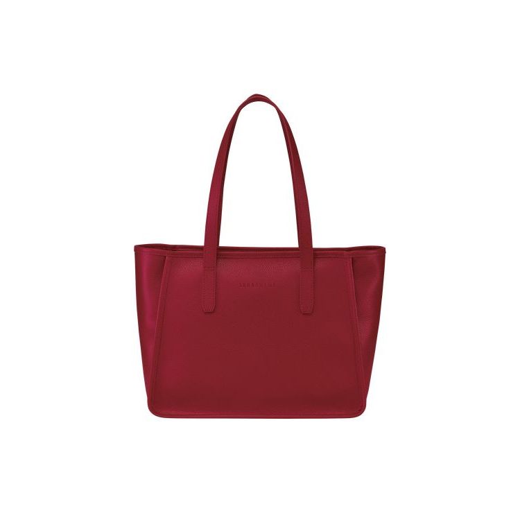 Sacs À Bandoulière Longchamp Cuir Rouge | 37820-MJXV