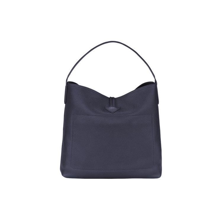 Sacs À Bandoulière Longchamp Hobo Cuir Bleu Marine | 30648-JIYT