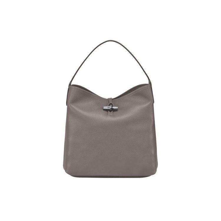 Sacs À Bandoulière Longchamp Hobo Cuir Grise | 47108-HRXO