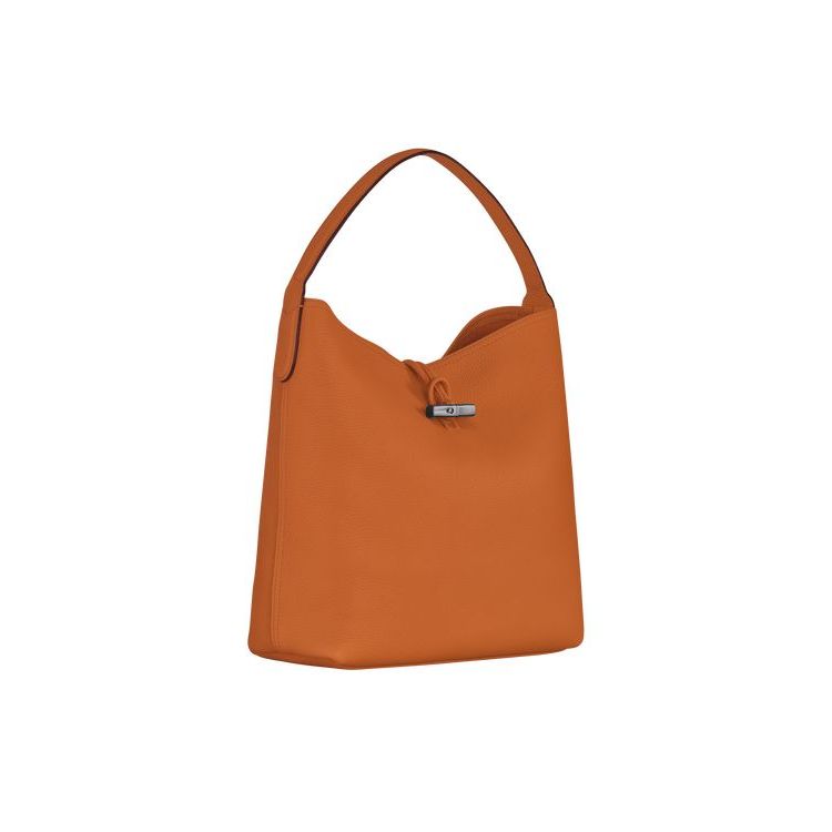 Sacs À Bandoulière Longchamp Hobo Saffron Cuir Orange | 07981-YBWF