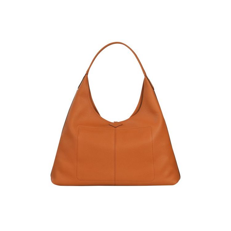 Sacs À Bandoulière Longchamp Hobo Xl Saffron Cuir Orange | 50384-WXHO