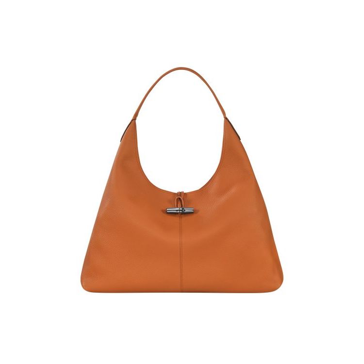 Sacs À Bandoulière Longchamp Hobo Xl Saffron Cuir Orange | 50384-WXHO