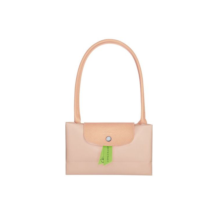 Sacs À Bandoulière Longchamp L Flowers Recycled canvas Rose Clair | 64513-BOFU