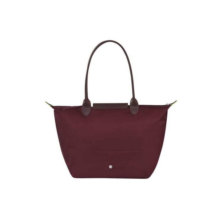 Sacs À Bandoulière Longchamp L Recycled canvas Bordeaux | 03619-GHAB