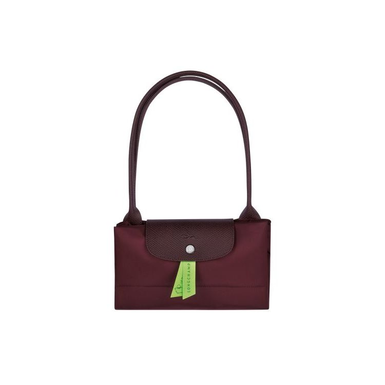 Sacs À Bandoulière Longchamp L Recycled canvas Bordeaux | 03619-GHAB