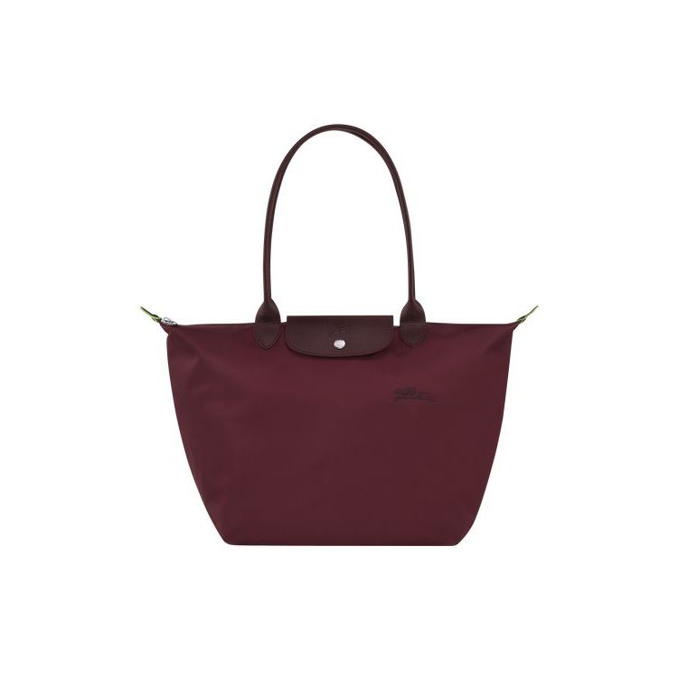 Sacs À Bandoulière Longchamp L Recycled canvas Bordeaux | 03619-GHAB