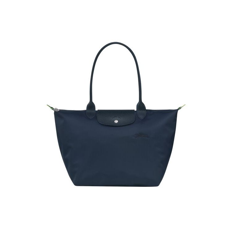 Sacs À Bandoulière Longchamp L Recycled canvas Bleu Marine | 26178-OVYH