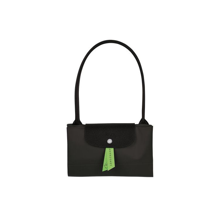 Sacs À Bandoulière Longchamp L Recycled canvas Noir | 60459-ZMQB