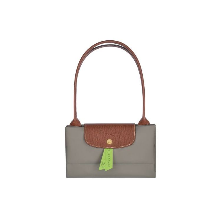 Sacs À Bandoulière Longchamp L Turtledove Recycled canvas Grise | 92045-HXOD