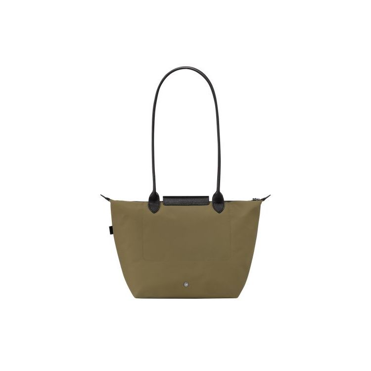 Sacs À Bandoulière Longchamp Long Recycled canvas Kaki | 86097-XIEG