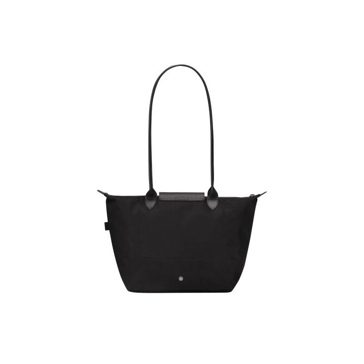 Sacs À Bandoulière Longchamp Long Recycled canvas Noir | 89607-XMPW