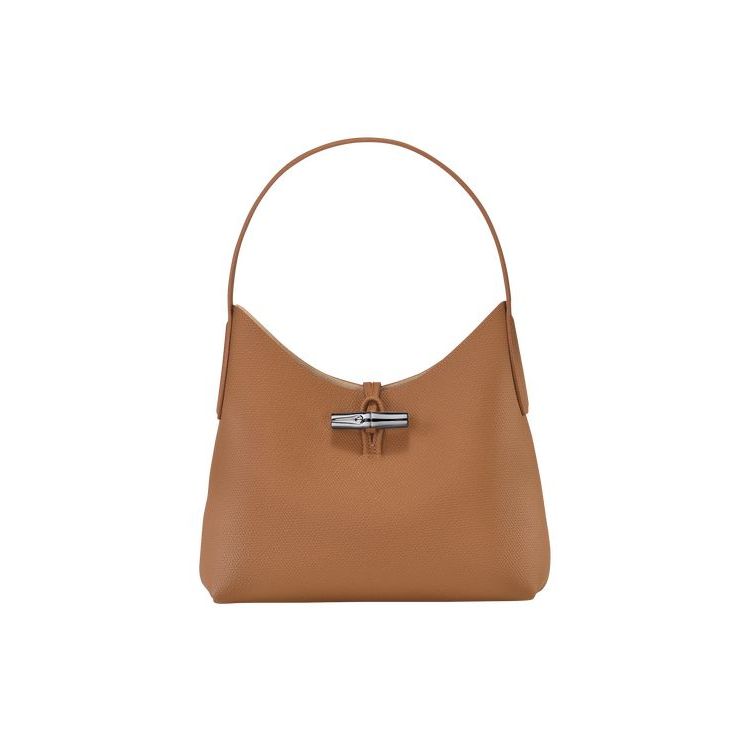 Sacs À Bandoulière Longchamp M Cuir Beige | 34178-QYHN