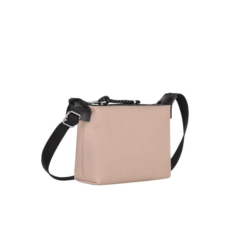 Sacs À Bandoulière Longchamp Pouch Hawthorn Recycled canvas Rose | 04836-BYSJ