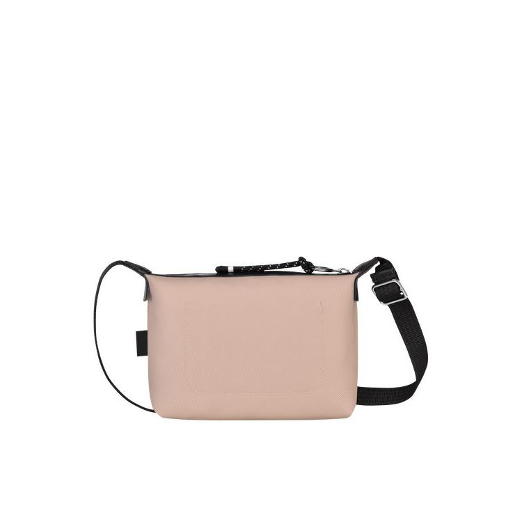 Sacs À Bandoulière Longchamp Pouch Hawthorn Recycled canvas Rose | 04836-BYSJ