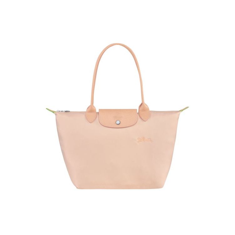 Sacs À Bandoulière Longchamp S Flowers Recycled canvas Rose Clair | 24973-PKTJ