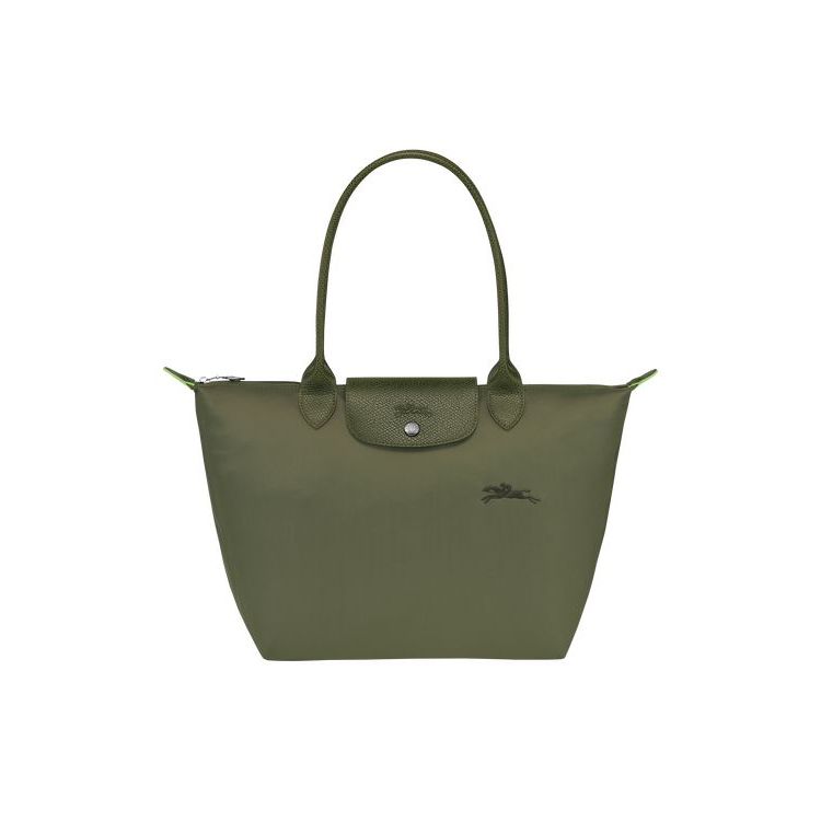 Sacs À Bandoulière Longchamp S Forest Recycled canvas Vert | 45179-CGVM