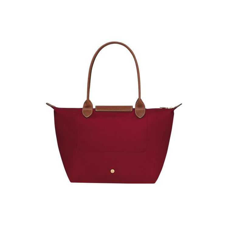 Sacs À Bandoulière Longchamp S Recycled canvas Rouge | 38051-SCPG