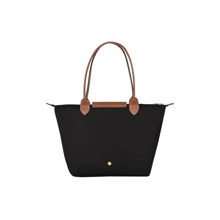 Sacs À Bandoulière Longchamp S Recycled canvas Noir | 40862-QROP