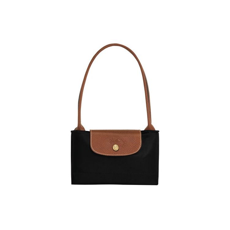 Sacs À Bandoulière Longchamp S Recycled canvas Noir | 40862-QROP