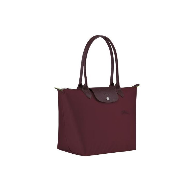 Sacs À Bandoulière Longchamp S Recycled canvas Bordeaux | 62830-GKQM