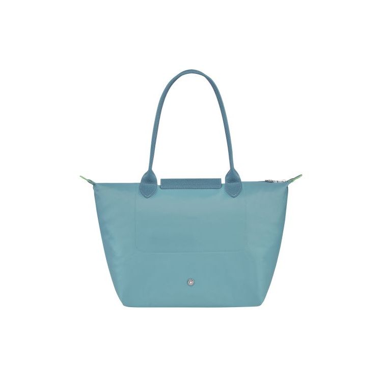 Sacs À Bandoulière Longchamp S Thunderstorm Recycled canvas Bleu | 92061-RCFS