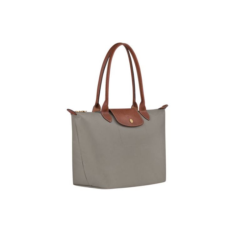 Sacs À Bandoulière Longchamp S Turtledove Recycled canvas Grise | 03942-SRDI