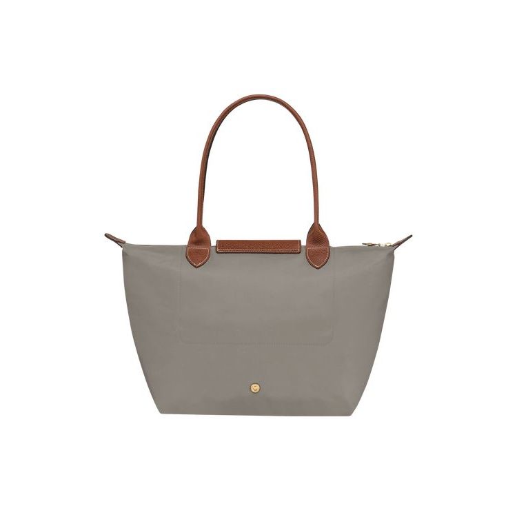 Sacs À Bandoulière Longchamp S Turtledove Recycled canvas Grise | 03942-SRDI